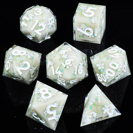 D&D Dice Sharp Edge Dice Polyhedral Dice Mini Planet Dice