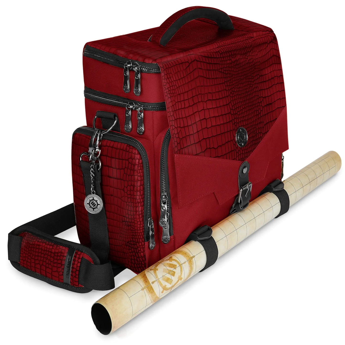 Travel Bag for DND (Battle Mat Holder Dice Pockets and Accessories Carry 4-8 Books)